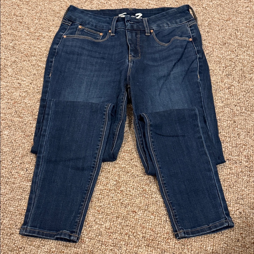 Seven7 Dark Blue Women's Skinny Jeans